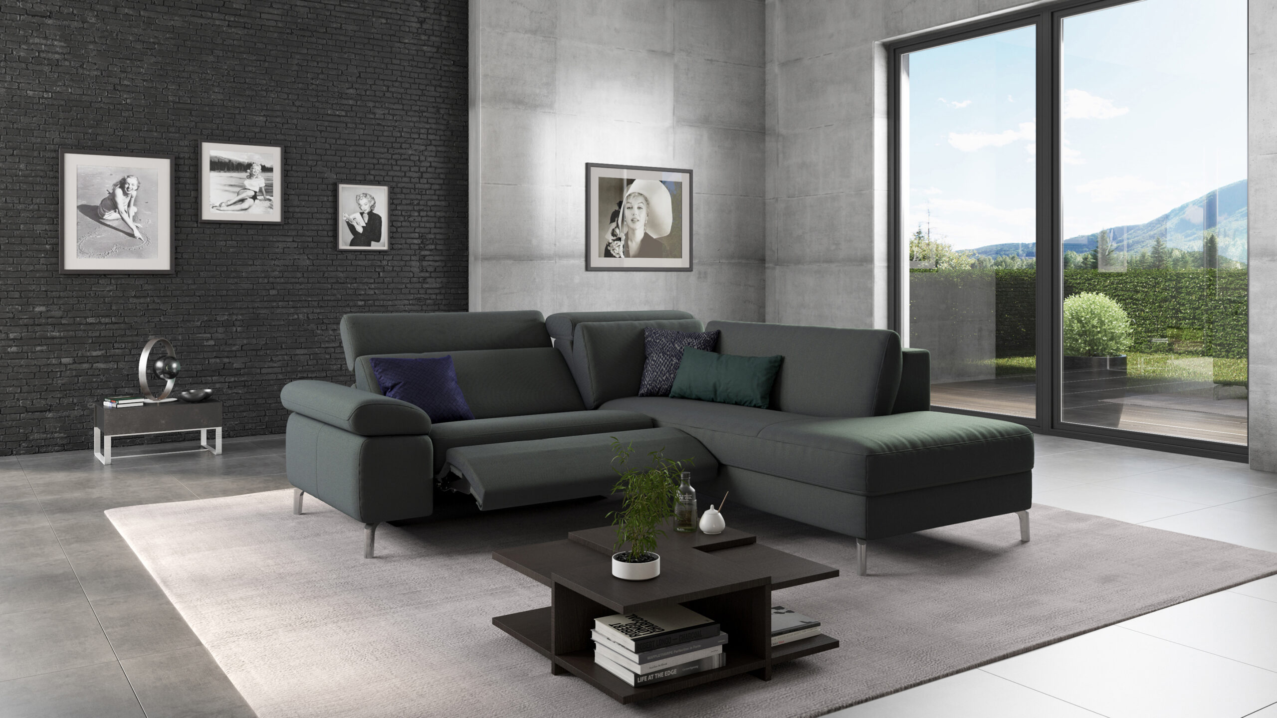 Tasman - Nevio - Basalt (2) Salon d'angle Tasman – Image 1