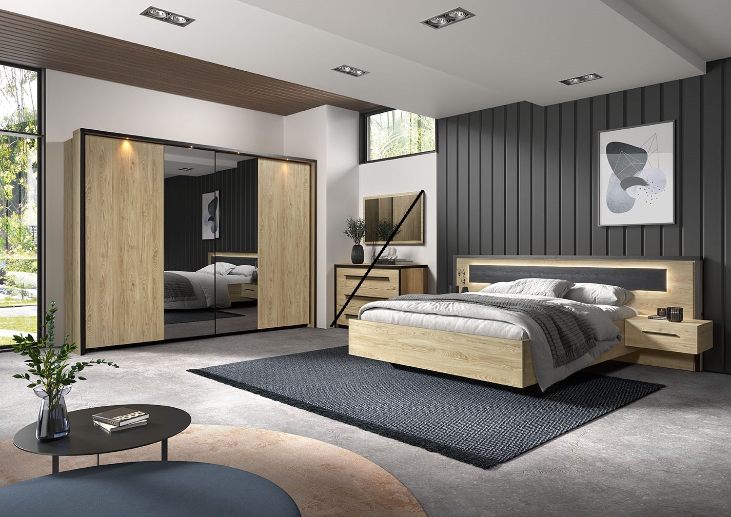 Chambre à coucher contemporaine