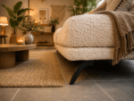 Salon d'angle en tissu bouclette – Image 2